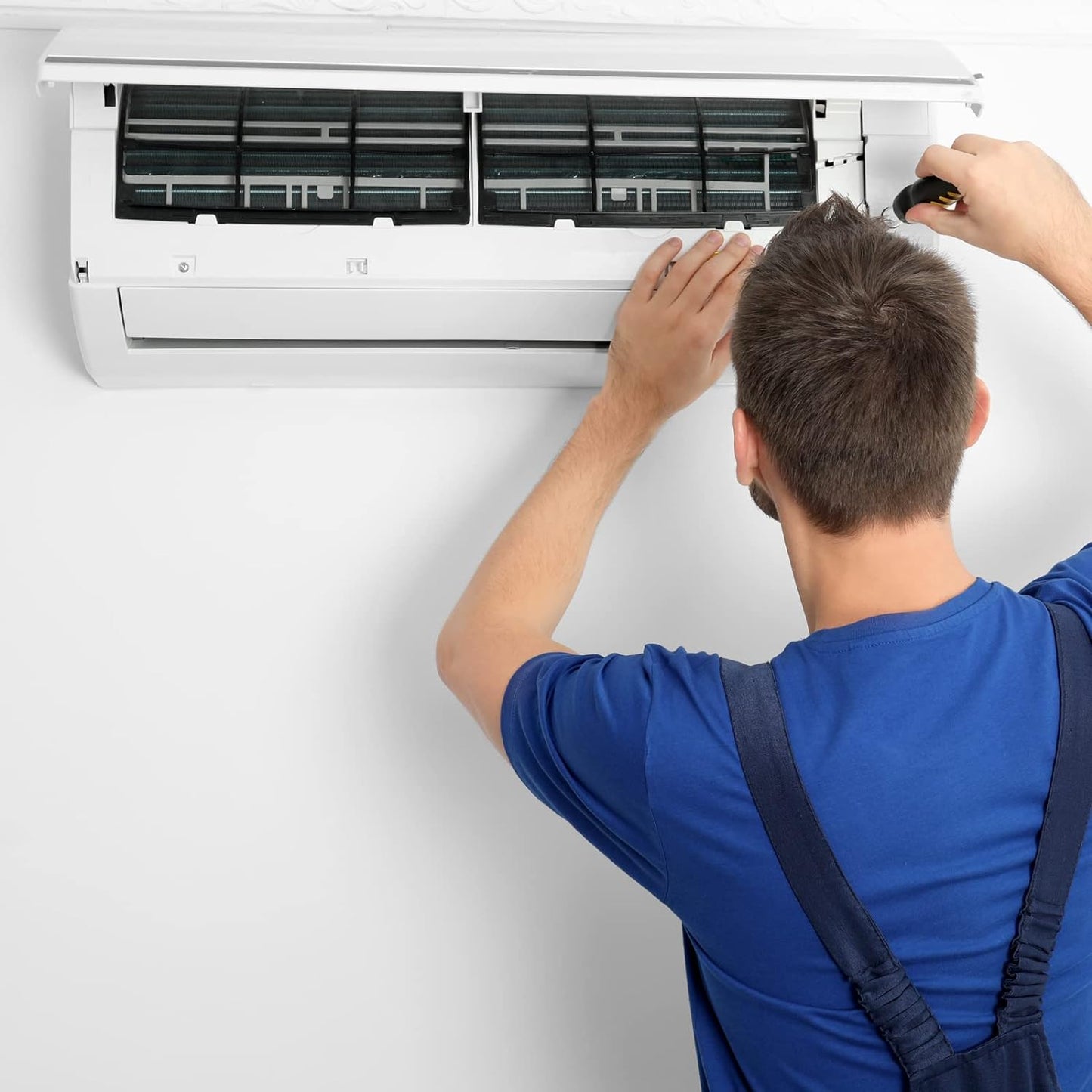 PATIKIL 47.2" x 39.4" Air Conditioner Air Filter Material, Plastic Dustproof Filtering Mesh Screen Replacement for Air Conditioning, Black