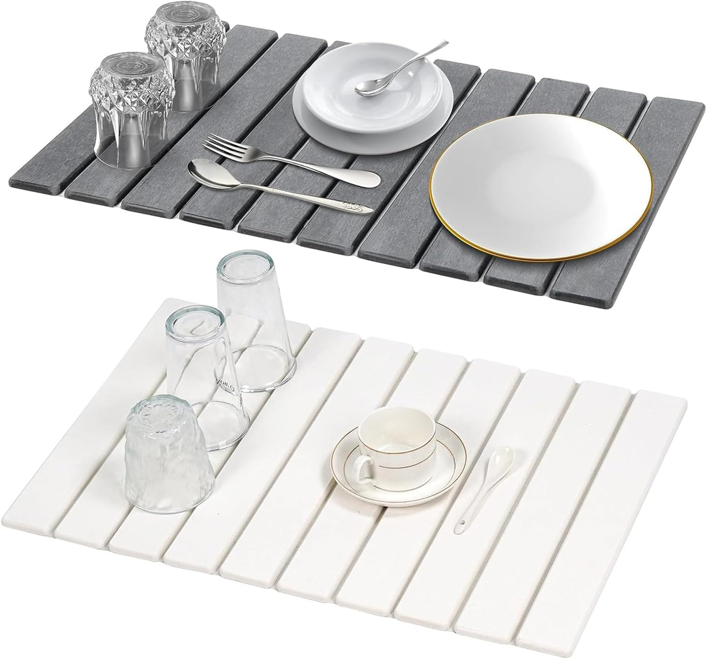 Dish Drying Mats Stone Drying Mat for Kitchen Counter Dish Drying for Kitchen Counter Quick Dry Stone Mat Kitchen