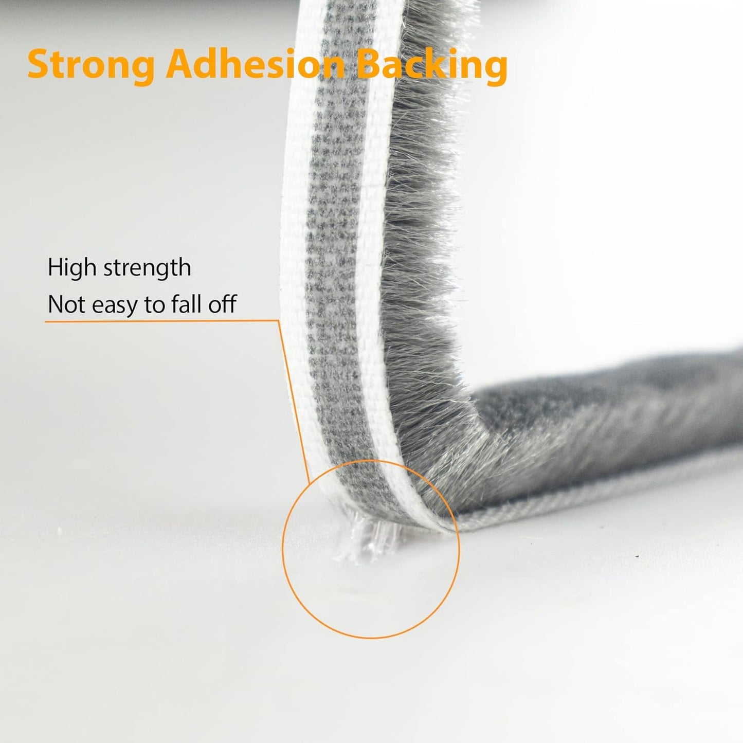 39.4FT Brush Weather Stripping, Neat Pile Self Adhesive Seal Strip for Windows and Door, Weatherstrip for Soundproofing, Windproof, Dustproof, Stronger Stickiness, 0.35'' Wide x 0.35'' Thick, White