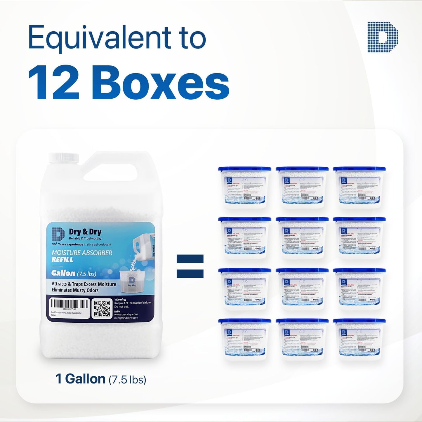 Dry & Dry Moisture Absorbers Refill Beads (7.5 LBS) - Dehumidifiers for Home Dehumidifier for Basement Small Dehumidifiers Dehumidifiers, Moisture Absorber Refill, Fragrance Free