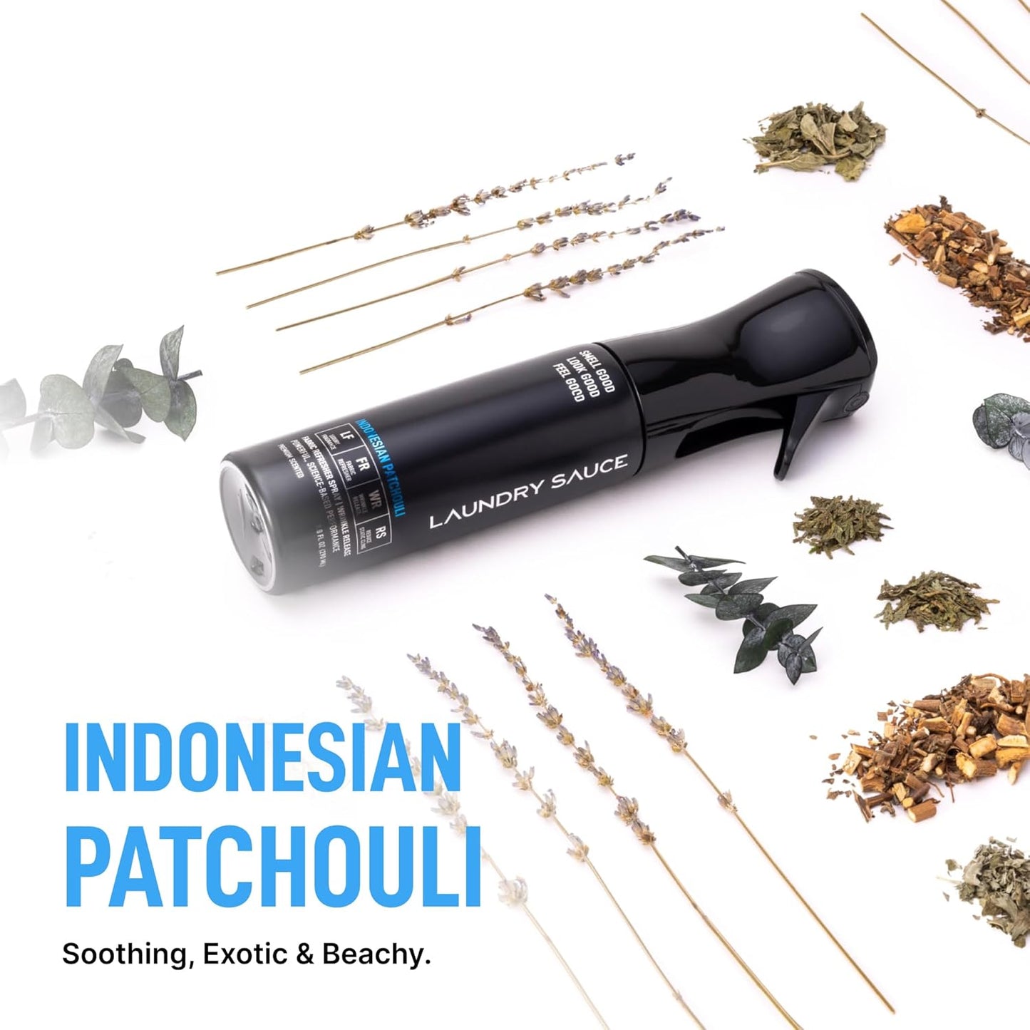 Laundry Sauce Fabric Refresher Spray Indonesian Patchouli, Odor-Fighting Fabric Refresher, Fragrance and Laundry Scent, 9.8 fl oz