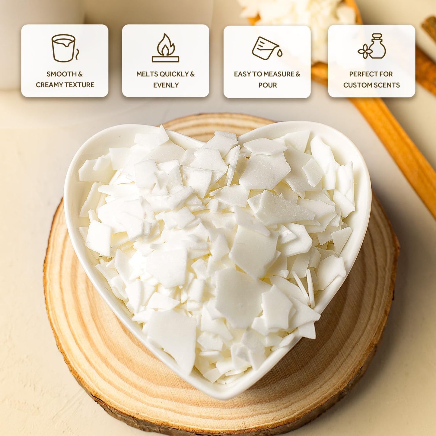 NORVENCE Soy Wax for Candle Making, Natural Soy Wax Flakes 10lb, Premium Candle Wax for DIY Candle Crafting