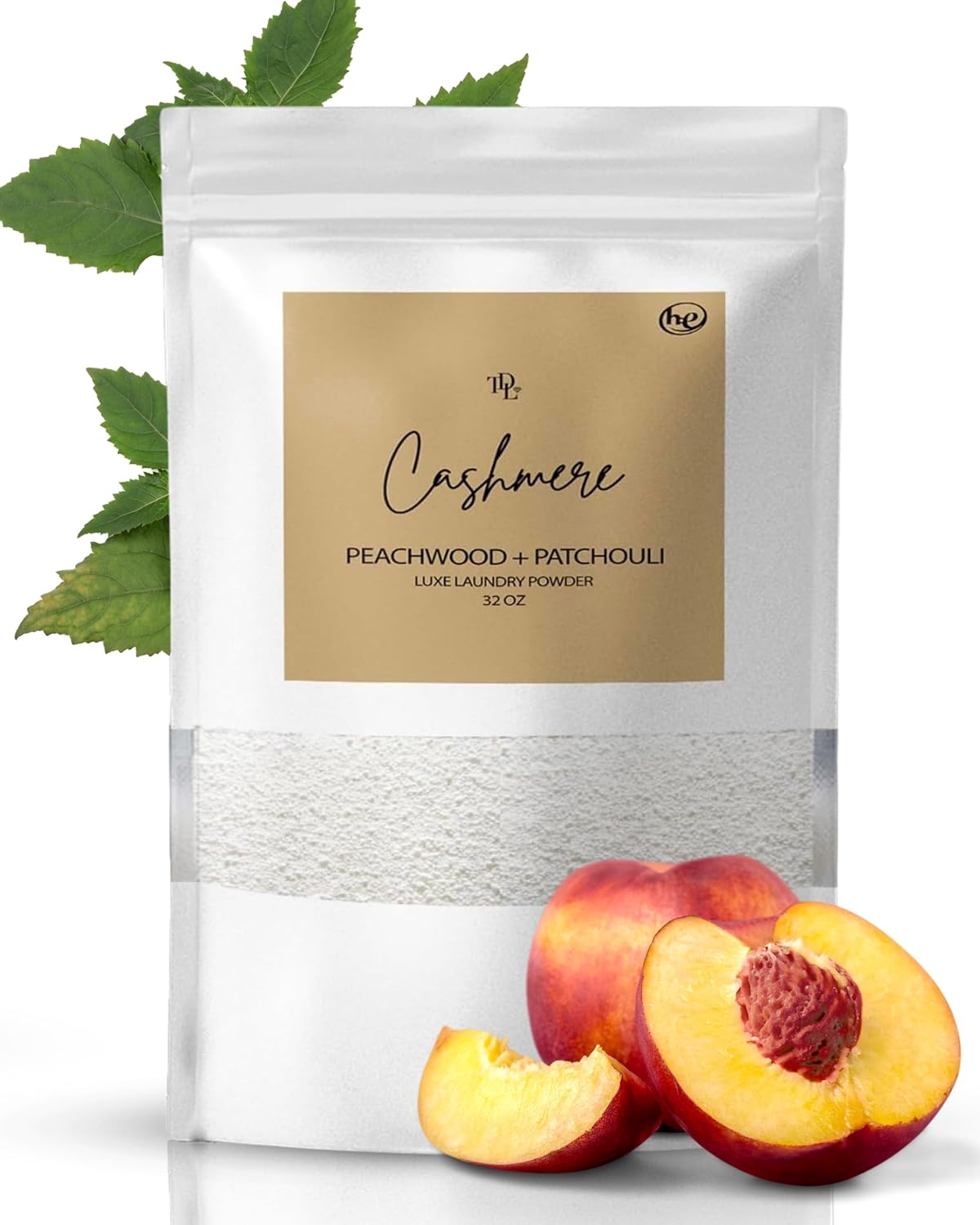 Home "CASHMERE" Laundry Detergent Powder & Laundry Booster – Ultra-Concentrated Peachwood & Patchouli Scent – Plant-Based, Stain-Fighting, HE Safe, Gentle on Skin – 32 oz / 64 Loads