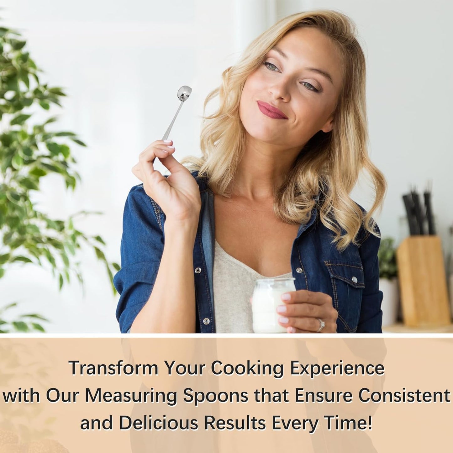 2PCS 1tbsp(3tsp, 15 ml) Single Measuring Spoon, Stainless Steel Individual Teaspoon, Metal Measure Scoop with Gift Box