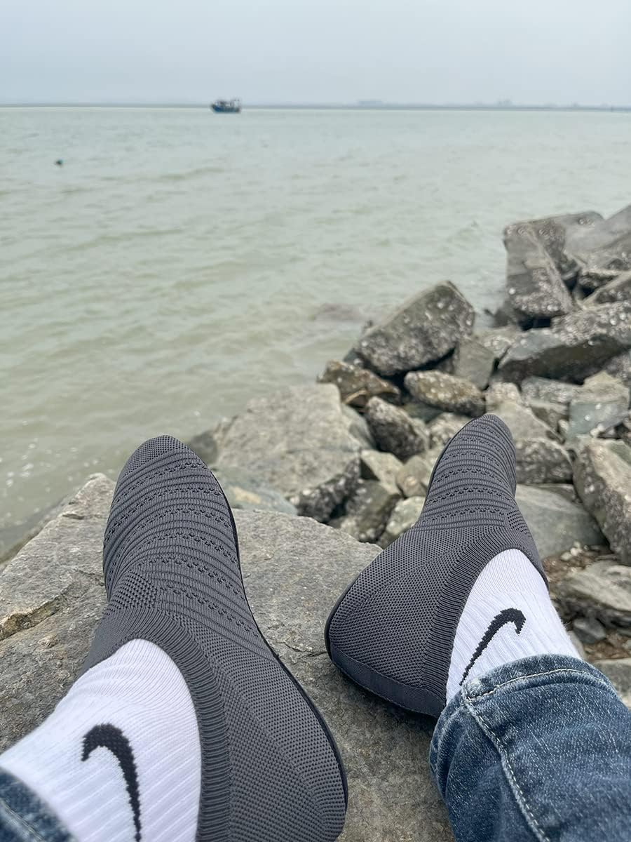 Adult Indoor House Slippers Socks Lightweight Non Slip Grip House Home Shoes for Women Men