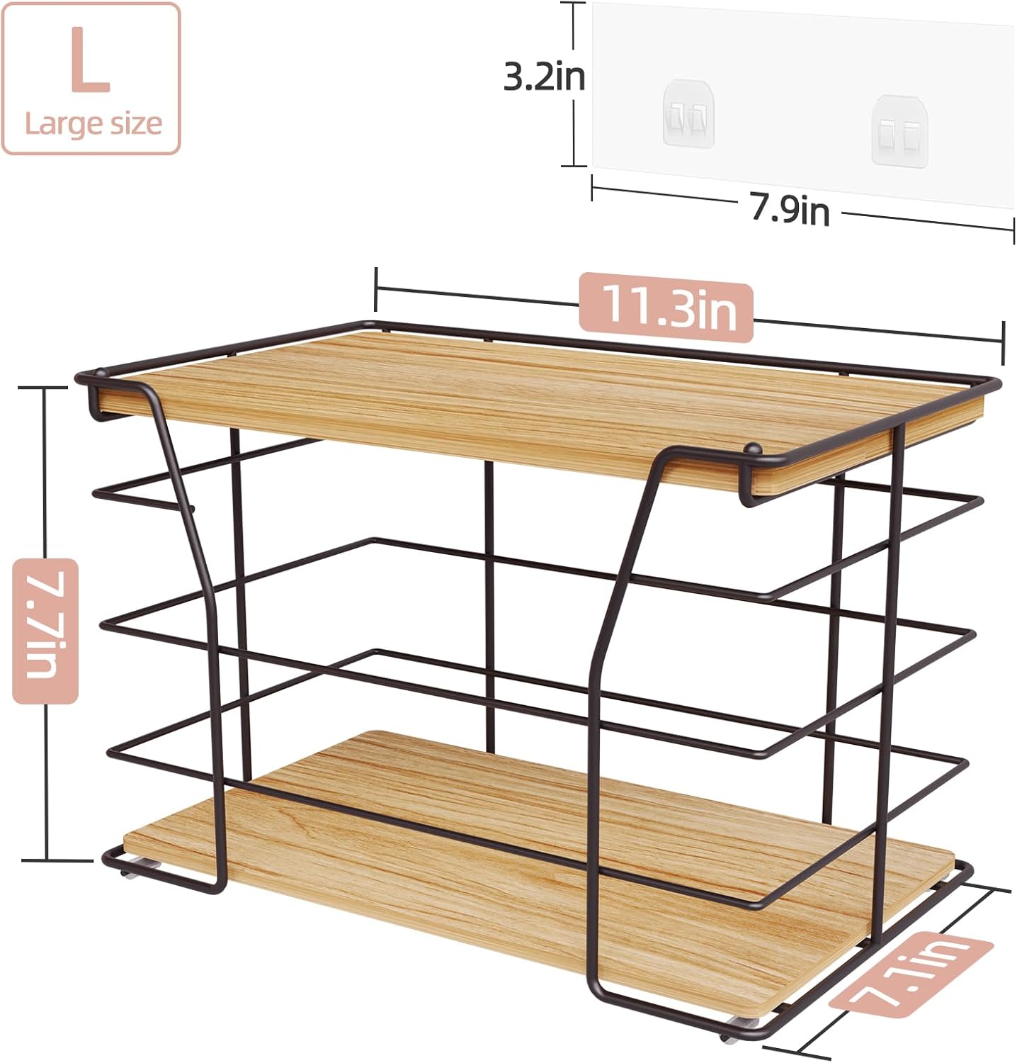 Large Trash Bag Holder, Wall Mount Grocery Bag Holder with Lid, Suitable for Garbage Bags 13 Gallons,Stackable Storage Laundry Kitchen Organizers for Countertop Organization, No Drill