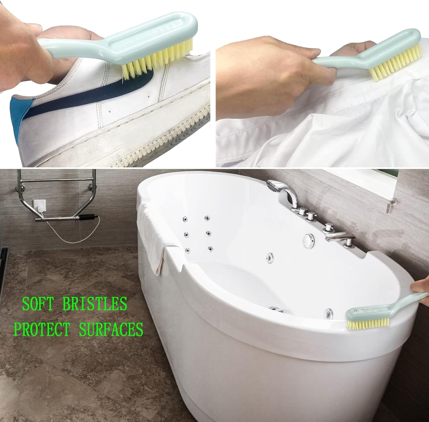 Cleaning Brush Shoe Kitchen Bottle Brush Sink Bathroom Household Dish Pot Pan Edge Corners Tile Lines Brush with Stiff Bristles