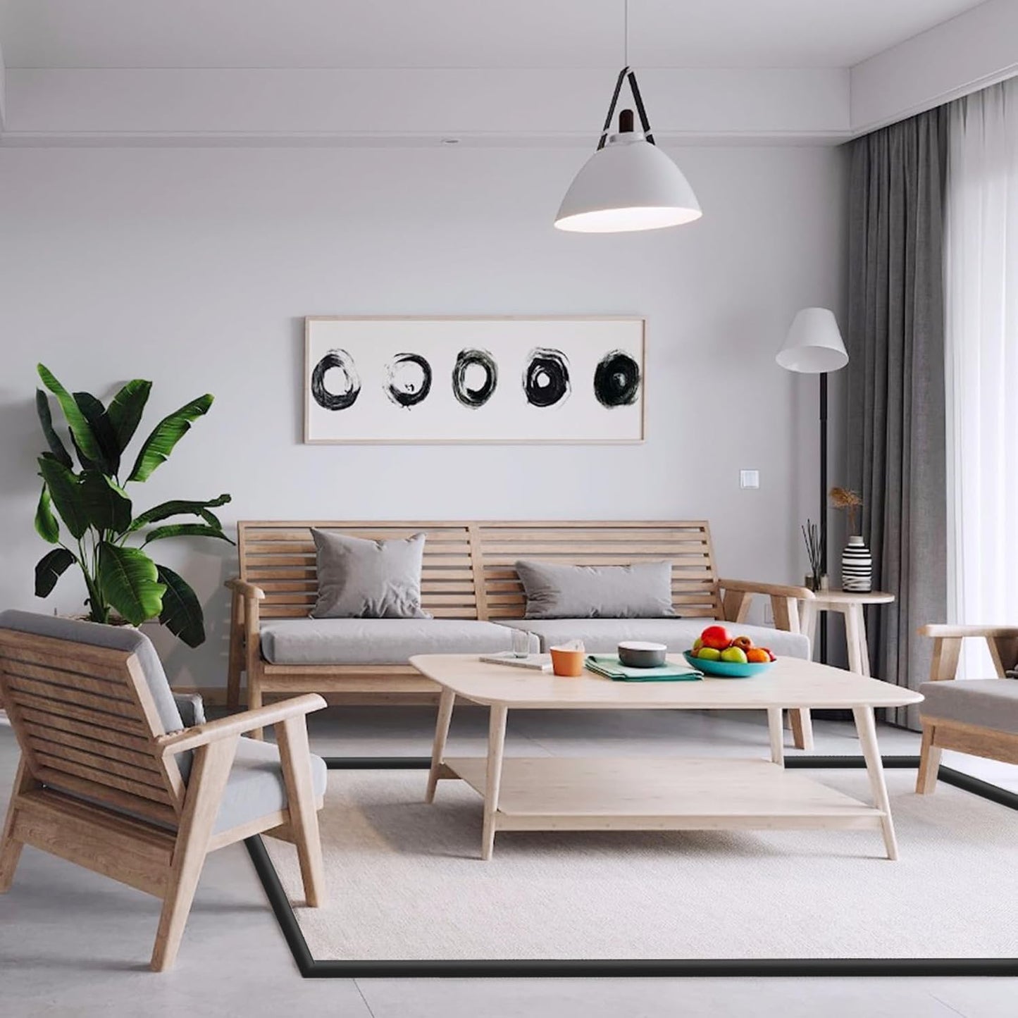 Self Adhesive Carpet Transition Strip with Edge Trim, Designed for Seamless Transitions from Carpet to Tile or Vinyl Floors, Perfect for Doorways.(Black,60ft)