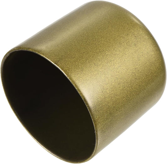 uxcell 20pcs Rubber End Caps 43mm ID Vinyl Round Tube Bolt Cap Cover Thread Protectors Gold