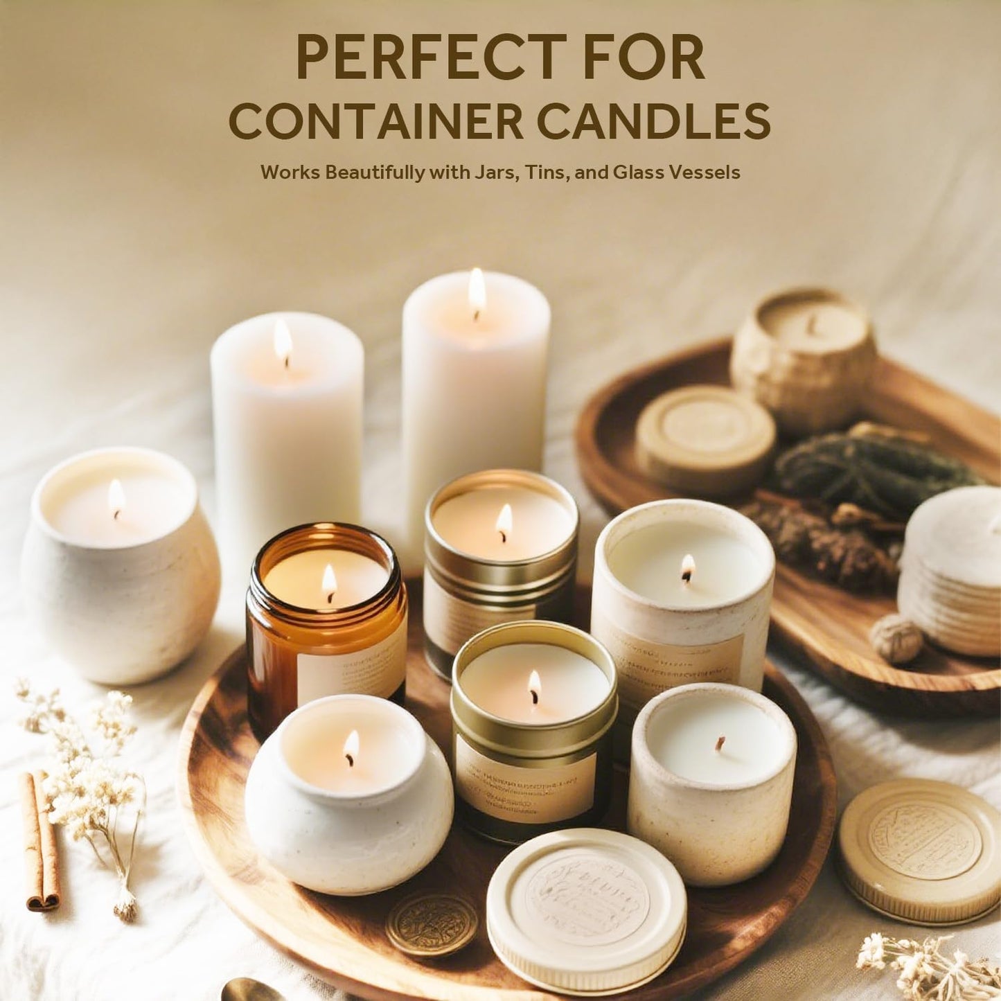 NORVENCE Soy Wax for Candle Making, Natural Soy Wax Flakes 5lb, Premium Candle Wax for DIY Candle Crafting