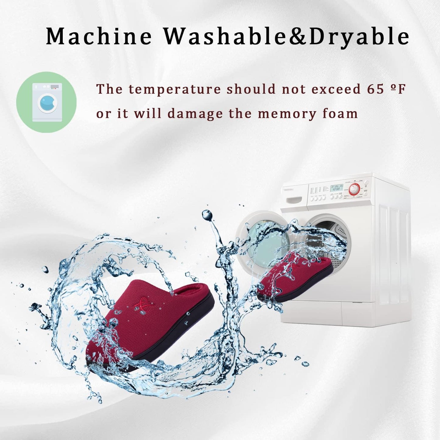 Memory Foam Slippers for Women's and Men's Casual House Shoes