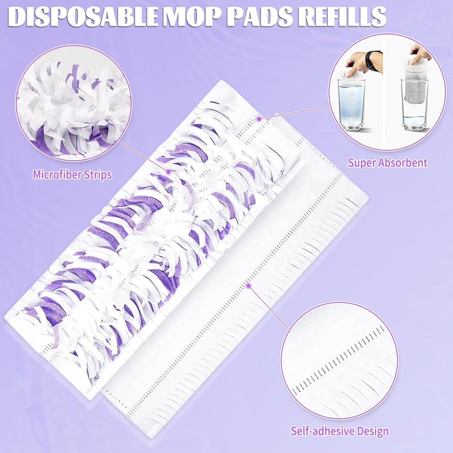 36 Pack Disposable Mop Pads for Swiffer Power Mop Pads, Replacement for Swiffer Power Mop Refills Compatible with Swiffer Power Mop Pads, Multi-Surface Mop and PowerMop Wood Mop Floor Cleaning