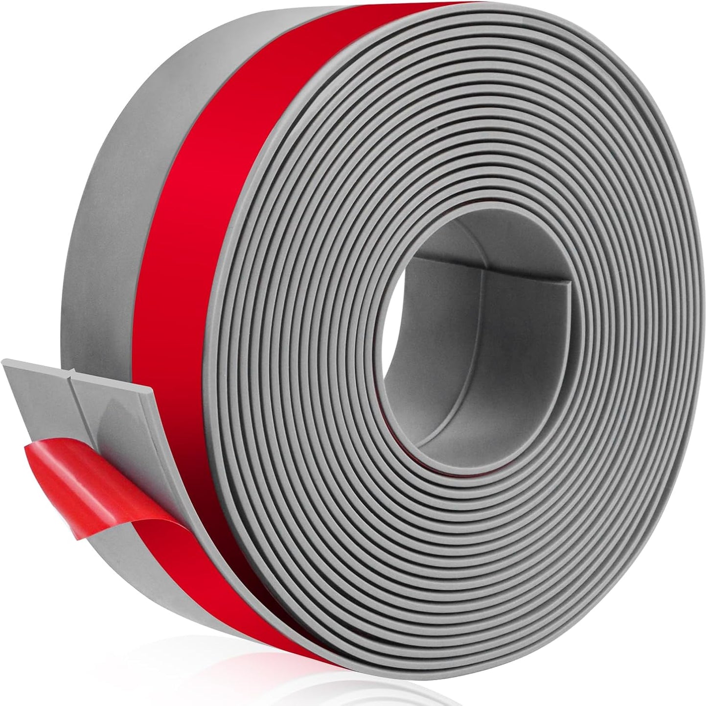 Weather Stripping Self Adhesive Door Draft Stopper Flexible Shower Door Bottom Seal Silicone Seal Strip for Sliding Glass Windows Side Gaps (Gray, 2 Inch Wide x 10 Feet Long)