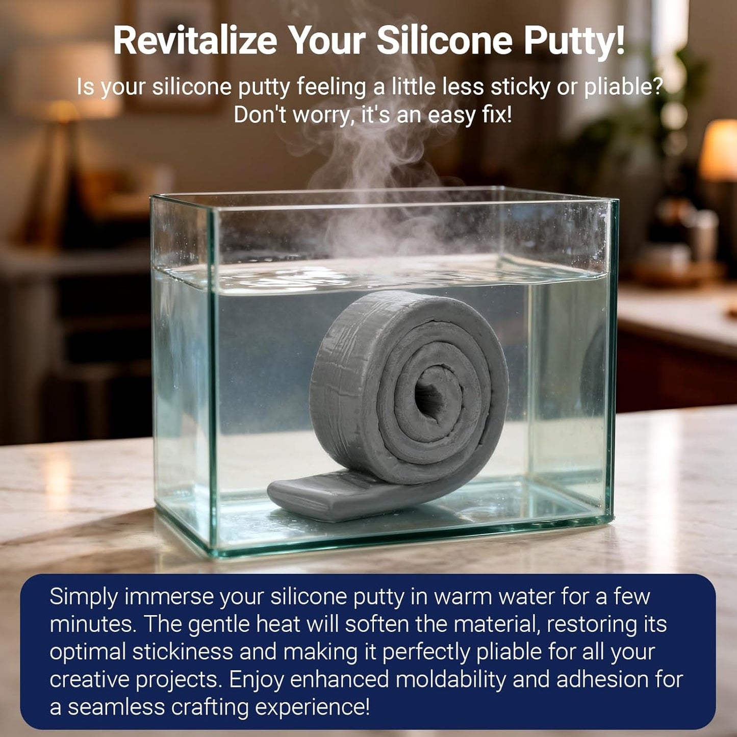 Moldable Silicone Putty, Waterproof, Stay Pliable,Good Plasticity for Repair and Fill Various Gaps in Bathrooms, Fountains, Water Pipes, Walls (Grey)