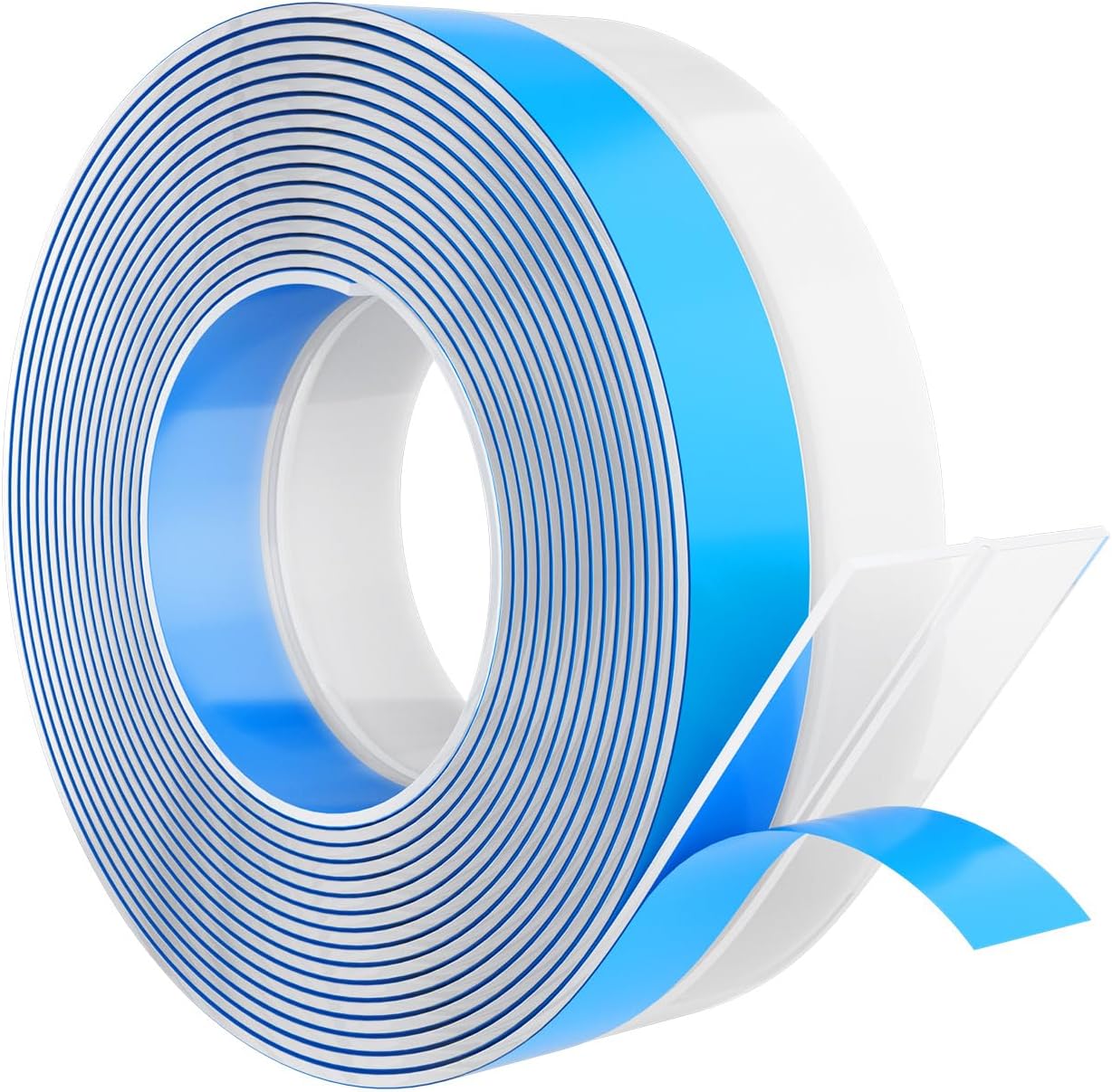 Weather Stripping Door Seal, Silicone Strip for Frame and Gaps Draft Stopper,Glass Shower Door Sweep, Clear, 20 Feet x 3 Inch