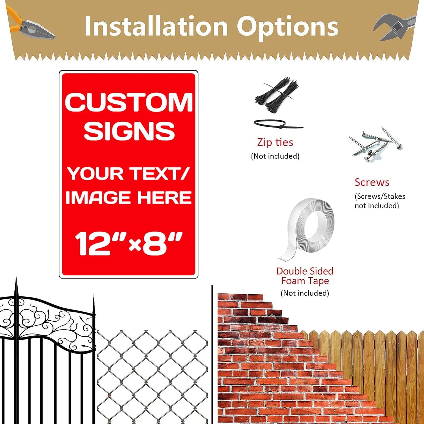 custom company signs,Aluminum Weatherproof Metal Sign Multiple Sizes Custom Personalized Text And picture Here,hazard sign,garden sign,custom door sign,Customised business signs