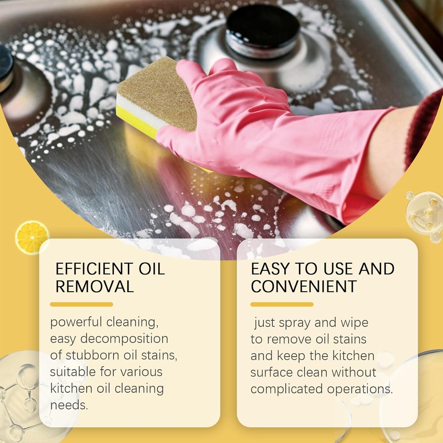 Multifunctional Powerful Kitchen Foam Cleaner, Rotateepic Foam Cleaner, Greasy Dirt Clean Spray, All-Purpose Heavy Duty Degreaser Cleaning Spray for Oven, Stove and Range Hood (1pcs)