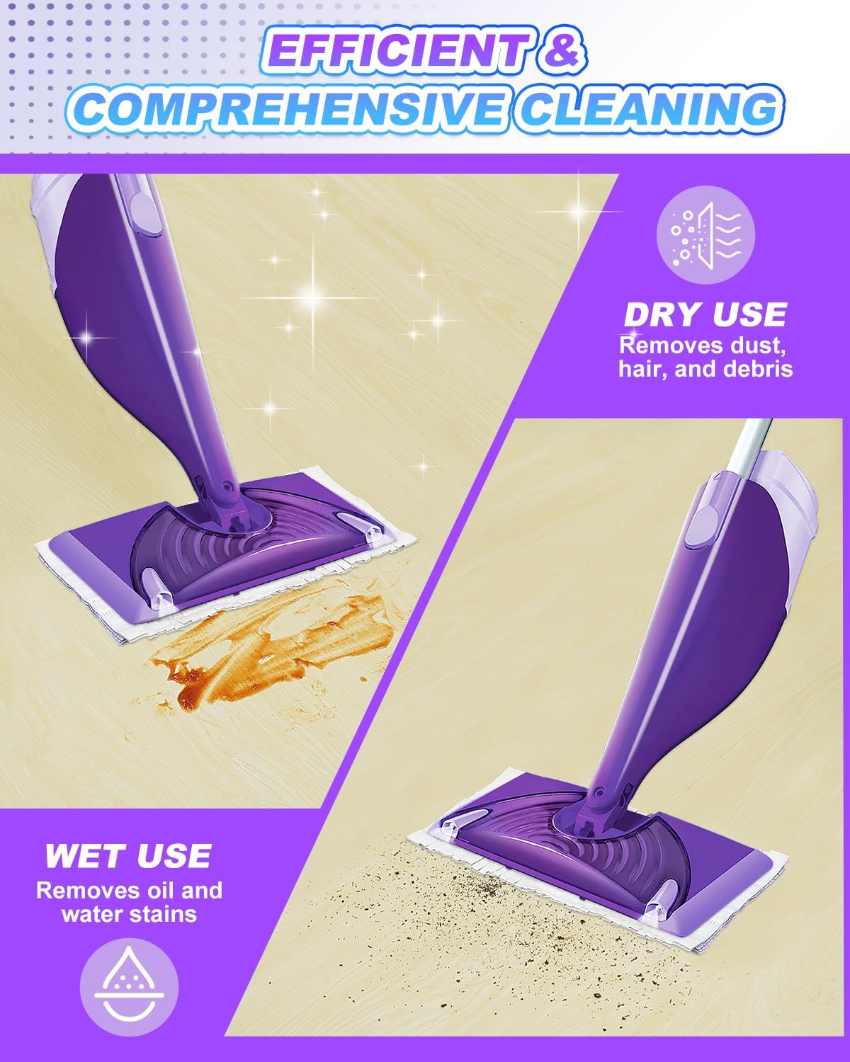 Replacement Mop Pads Refills 20 Pack for Swiffer Wet Jet Spray Mops for Floor Cleaning Disposable Mopping Pad