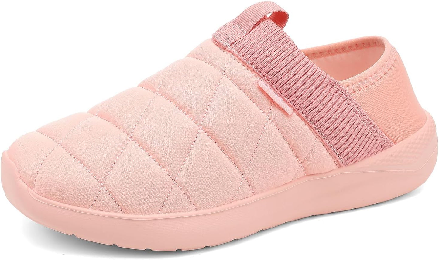 KUBUA Slippers for Men and Womens Indoor House Shoes Plush Slip on Outdoor Garden Loafers