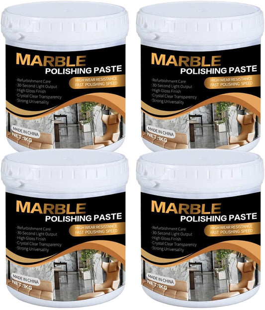 Marble Polishing Paste Kit, Marble Polishing Compound, Countertop Cleaner, Quartz Polish, Sealant & Protector For Marble Countertops, Floors, Walls