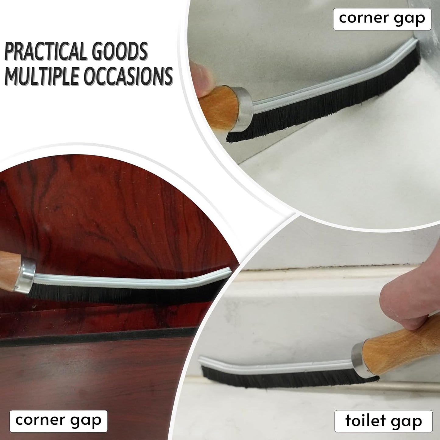 Crevice Cleaning Brush, Hard Bristle Grout Brush Gap Cleaner Tool for Tight Groove Spaces, Kitchen, Bathroom, Sliding Shower Door, Faucets Corners, Tiles, Sink and Windows Track