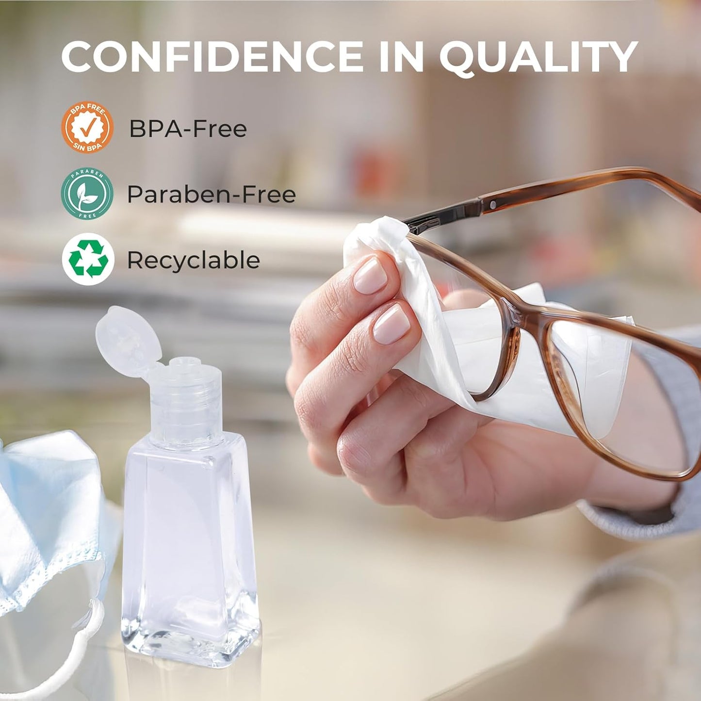 INNOLIFE 12 Pack 1oz Flip Cap Squeeze Bottles, Clear Plastic Travel Bottle, 30ml Refillable Empty Bottles BPA Free Container for Liquid, Lotions, and Toiletries