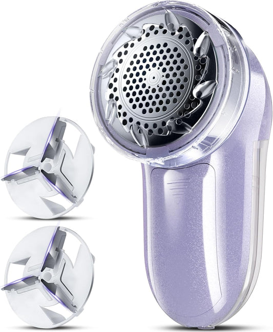 Bymore Fabric Shaver, Lint Remover, Lint Shaver Defuzzer Sweater Shaver for Clothes and Furniture with AC Adapter Pill Fuzz Remover-Purple