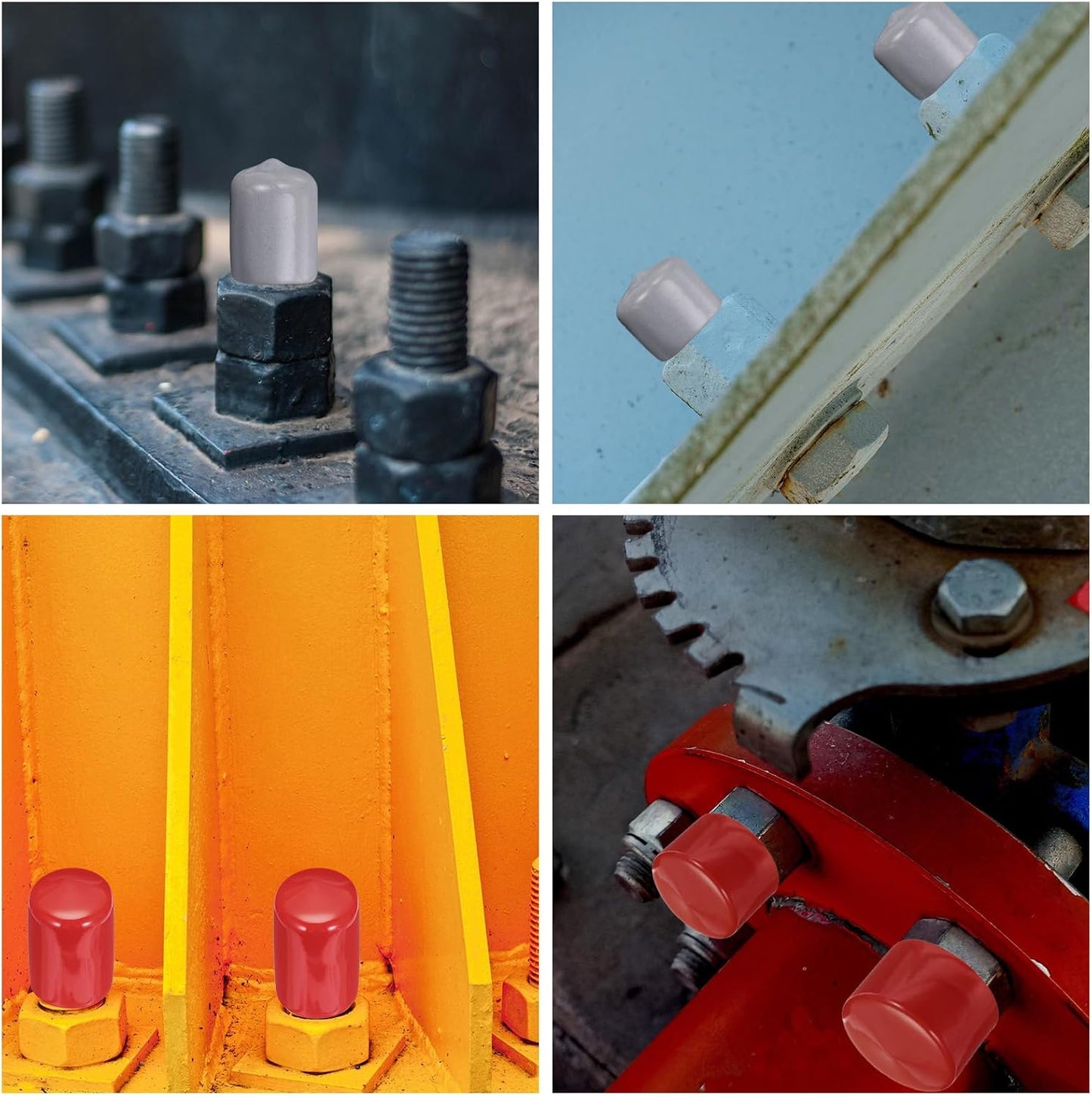 uxcell 20pcs Rubber End Caps 27mm(1 1/16") ID Vinyl PVC Round Tube Bolt Cap Cover Screw Thread Protectors Light Brown