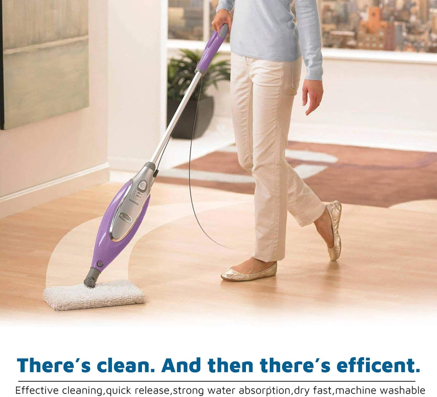 F Flammi 8 Count Steam Pocket Mop Replacement Pads for Shark S3500 Series S3501 S3601 S3550 S3901 SE450 S3801CO S3601D S2901 S2902, Steam Mop Pads for Shark