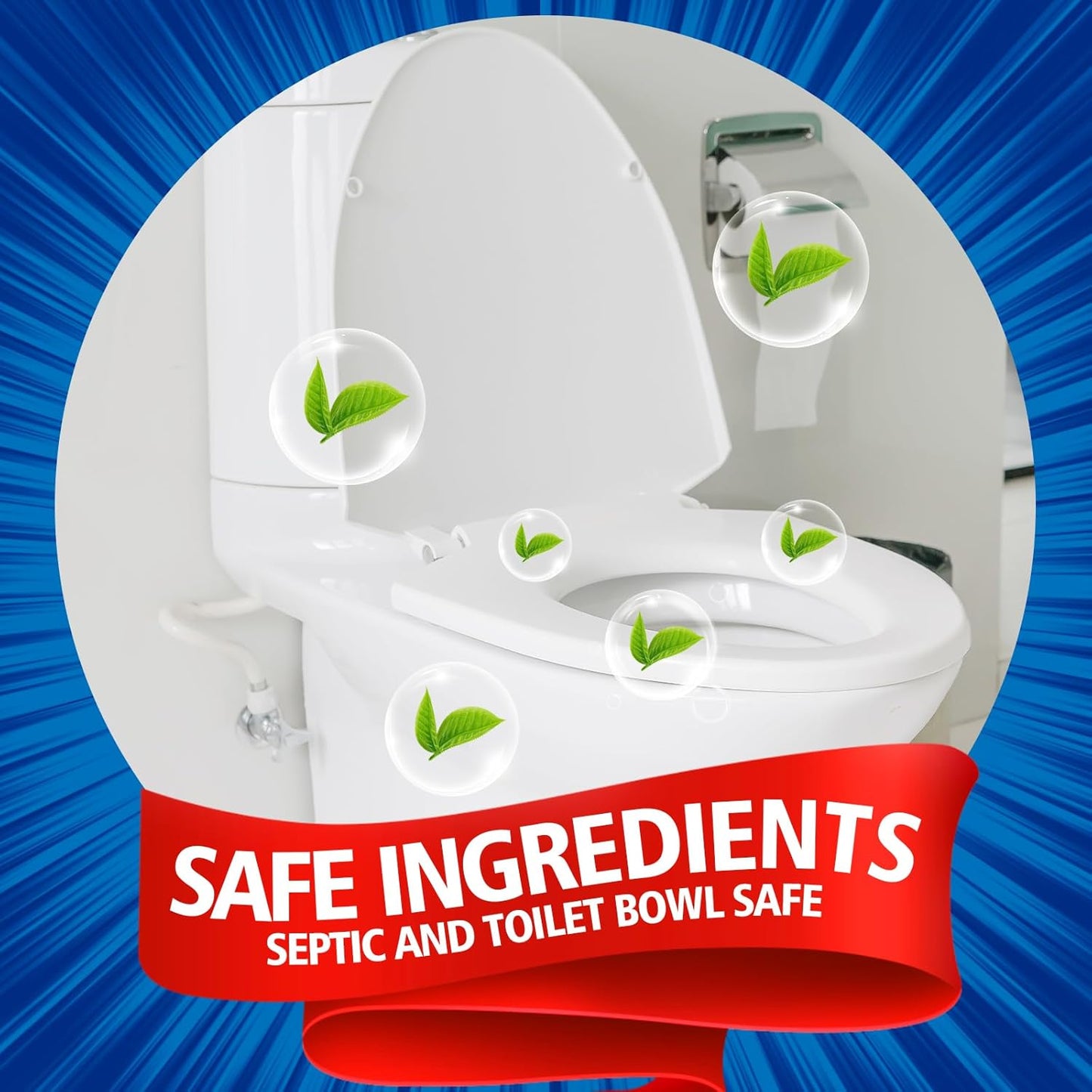 USKICH 80 Pack Toilet Bowl Cleaner Tablets,Blue Automatic Toilet Tank Cleaners, Long-Lasting Household Toilet Cleaners,Toilet flush Cleaning & Deodorizer