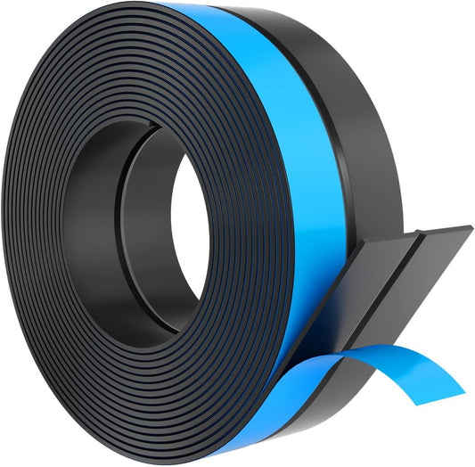 Weather Stripping Door Seal, Silicone Strip for Frame and Gaps Draft Stopper,Glass Shower Door Sweep, Black, 20 Feet x 2 Inch