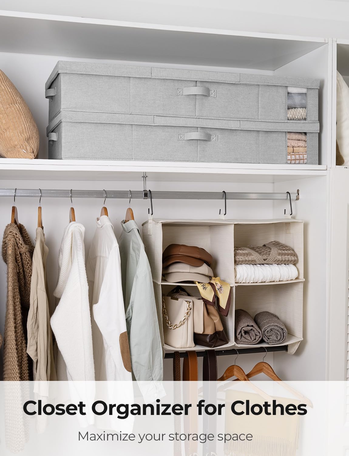 StorageWorks 2-Pack Jumbo Under Bed Storage Bins with Lids, Underbed Storage Containers with Handles and Label Holder, Closet Organizer for Clothes, Blankets, Sweater