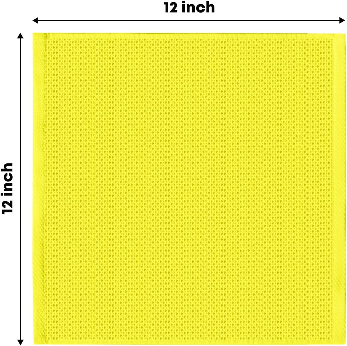 Artoid Mode 100% Cotton Lemon Yellow Waffle Weave Kitchen Dish Cloths, 12x12 Inch Ultra Soft Absorbent Quick Drying Kitchen Dish Towels Set of 6