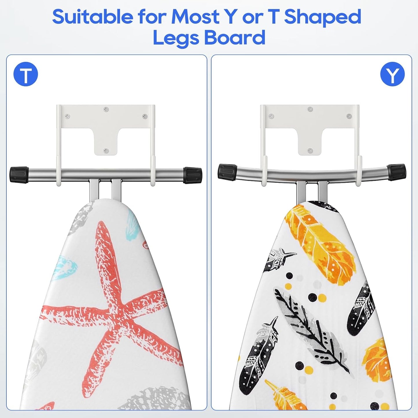 ORLESS Ironing Board Holder Wall Mount, Ironing Board Hanger, Ironing Board Holder, Iron Board Hook Wall Mount, for Laundry Rooms 5 Inch