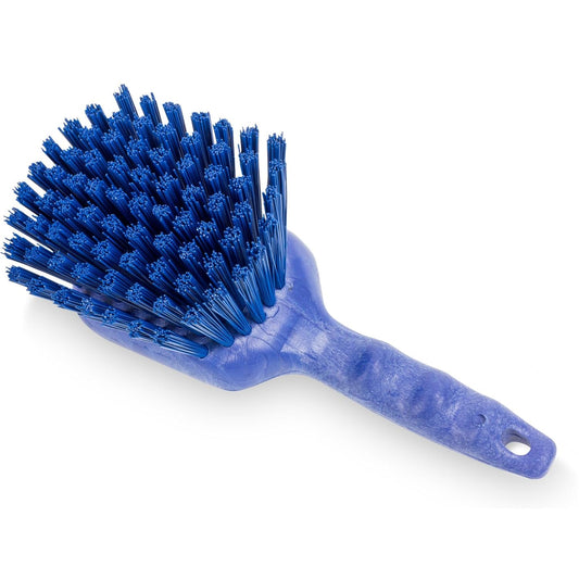 SPARTA 40541EC14 Plastic Scrub Brush, Utility Brush, Kitchen Brush With Hanging Hole For Cleaning, 8 Inches, Blue
