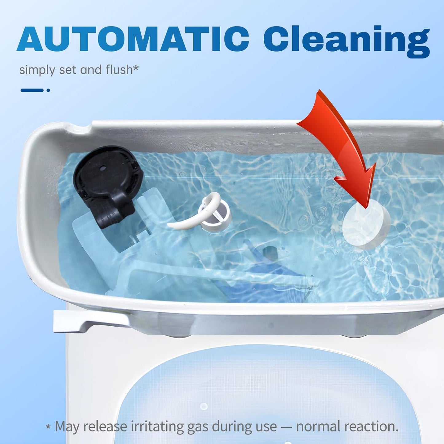 Vacplus Toilet Bowl Cleaner Tablets 50 PACK, Automatic Toilet Bowl Cleaners with Bleach for Deodorizing and Descaling, Bathroom Cleaner Against Tough Stains