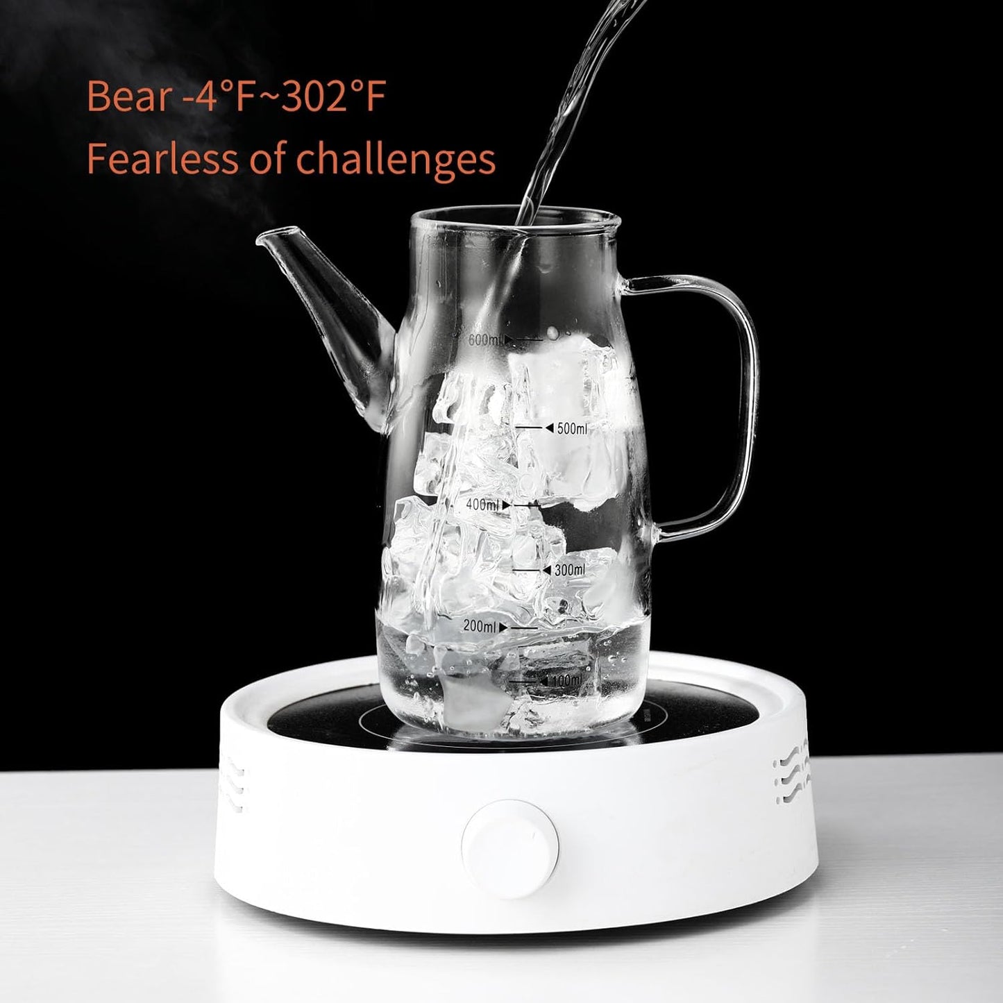 Large Glass Oil Dispenser Bottle for Kitchen Cooking Recipiente Para Aceite De Cocina Olive Oil Vinegar Dispenser Cruet Stainless Steel Lid No Drip Liquid Container (Clear, 20oz / 600ml)