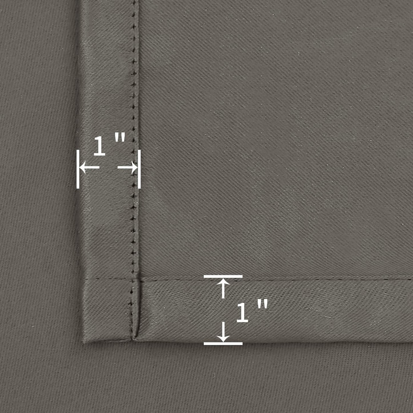 BGment Rod Pocket Blackout Curtains for Bedroom 63 Inches Length - Thermal Insulated Room Darkening Curtain for Living Room, 42 x 63 Inch, 2 Panels, Grey