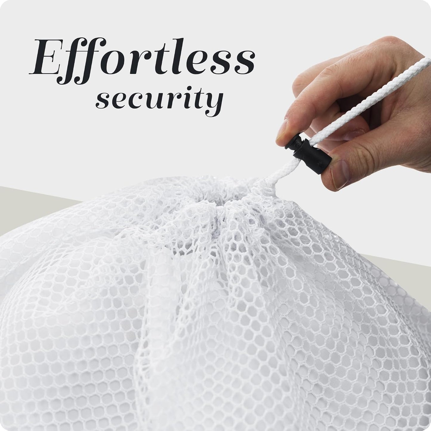 Handy Laundry Mesh XL Laundry Bag - Durable, Machine Washable with Secure Drawstring Closure - Perfect for College Dorms, Laundromats, Apartments (White)