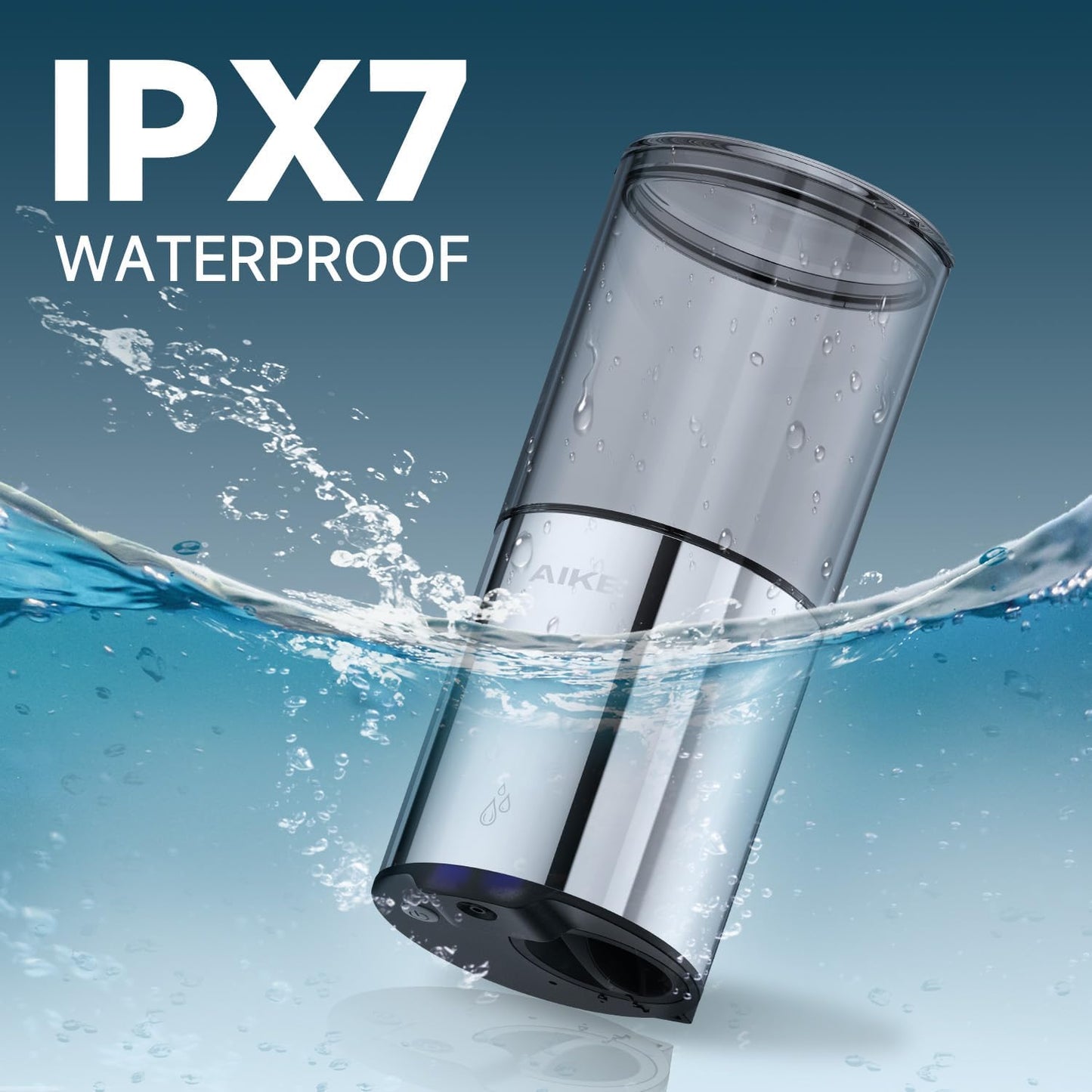 AIKE Automatic Soap Dispenser Wall Mounted for Kitchen and Bathroom, IPX7 Waterproof with Polished Stainless Steel Finish 13.5fl.oz.for Liquid Soap