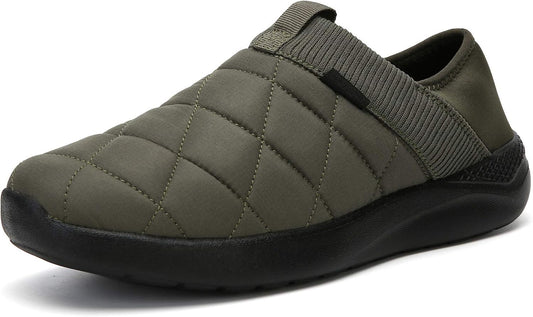 KUBUA Slippers for Men and Womens Indoor House Shoes Plush Slip on Outdoor Garden Loafers