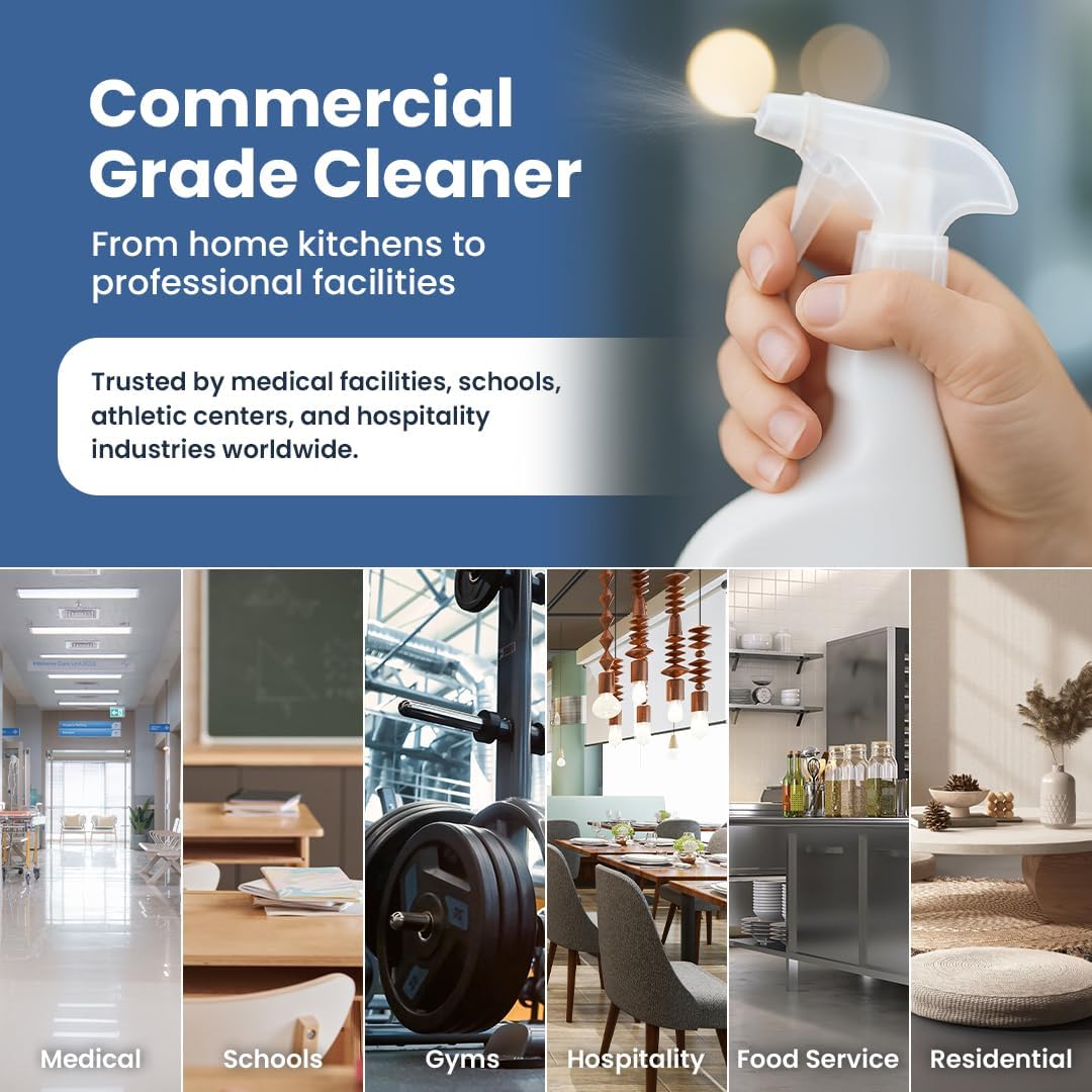 Plateful Hypochlorous Acid Spray for Home (1 Quart) – HOCl Multi-Surface Cleaning Spray, Everyday Household Cleaner, Gentle Formula, Residue-Free, Made in the USA