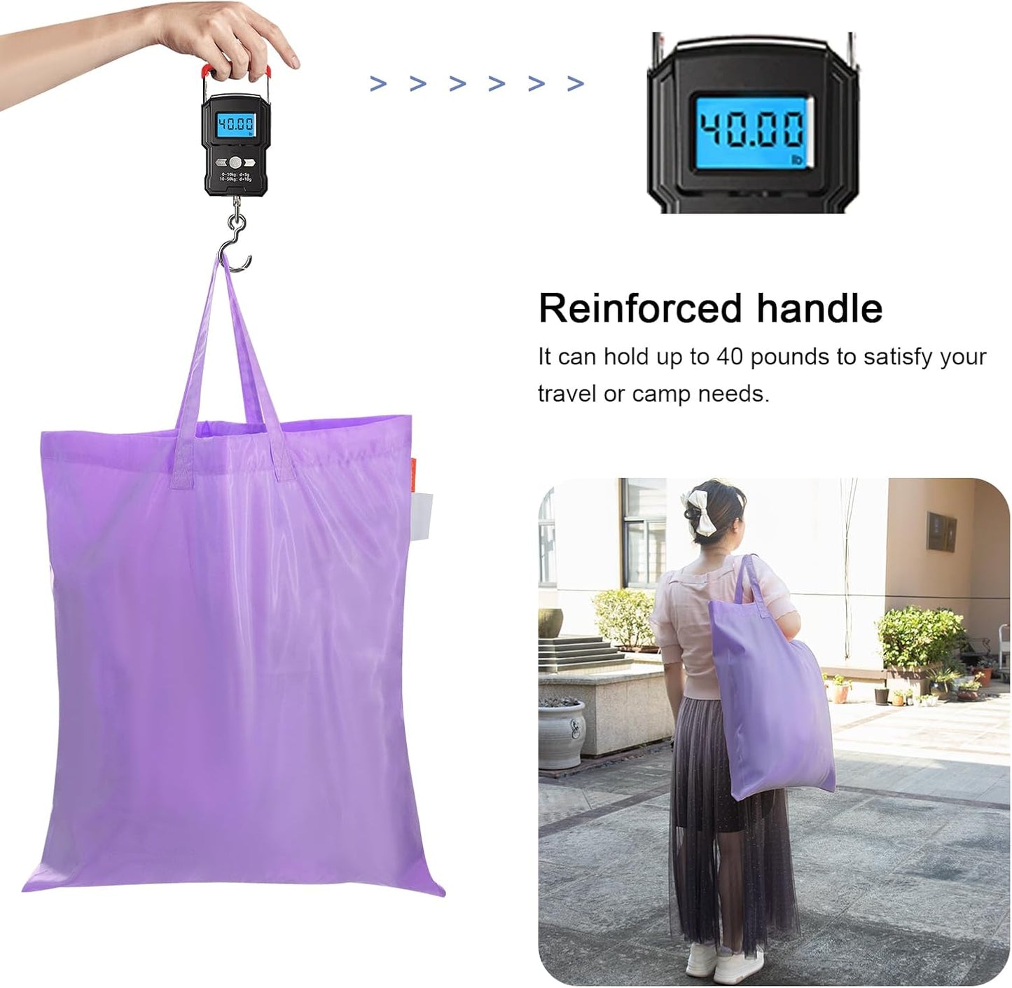 Polecasa Small Heavy Duty Laundry Bag with 130gsm Tear Resistant Fabric and Handles, Easy to Carry Durable Dirty Clothes Drawstring Bag, Perfect for College Dorm, Travel, 2 Pack 21”x24”,Purple