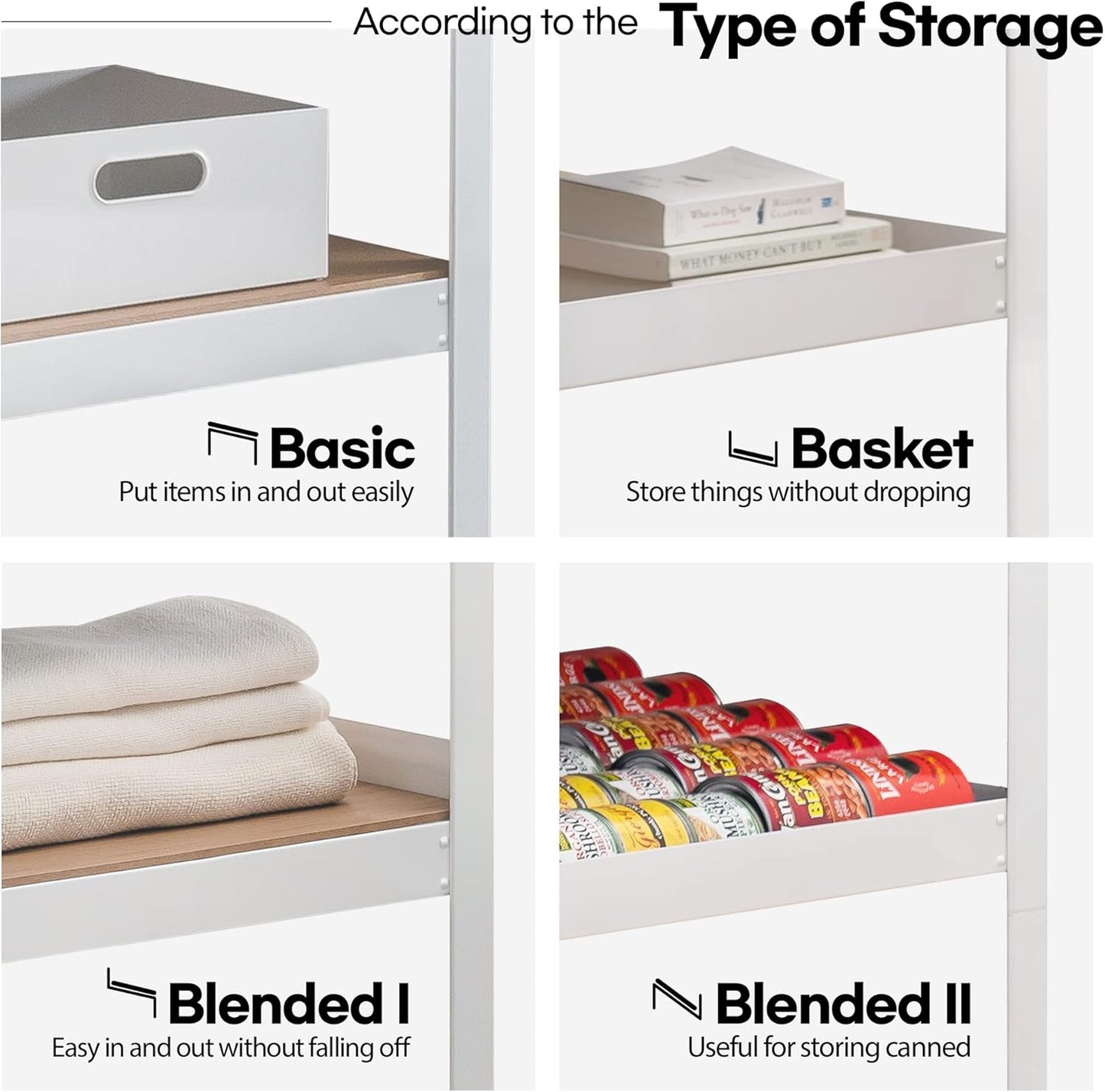 HOMEDANT House 5-Tier Laminated Metal Shelving Unit Adjustable Storage Utility Rack Heavy Duty Shelves Organization Multipurpose Shelf Kitchen Garage Pantry Closet 10Pack