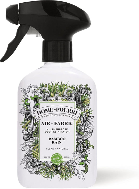 Home-Pourri Air + Fabric Multi-Purpose Odor Freshener Spray, Bamboo Rain, 11 Fl Oz - Jasmine, Bamboo and Fresh Grass