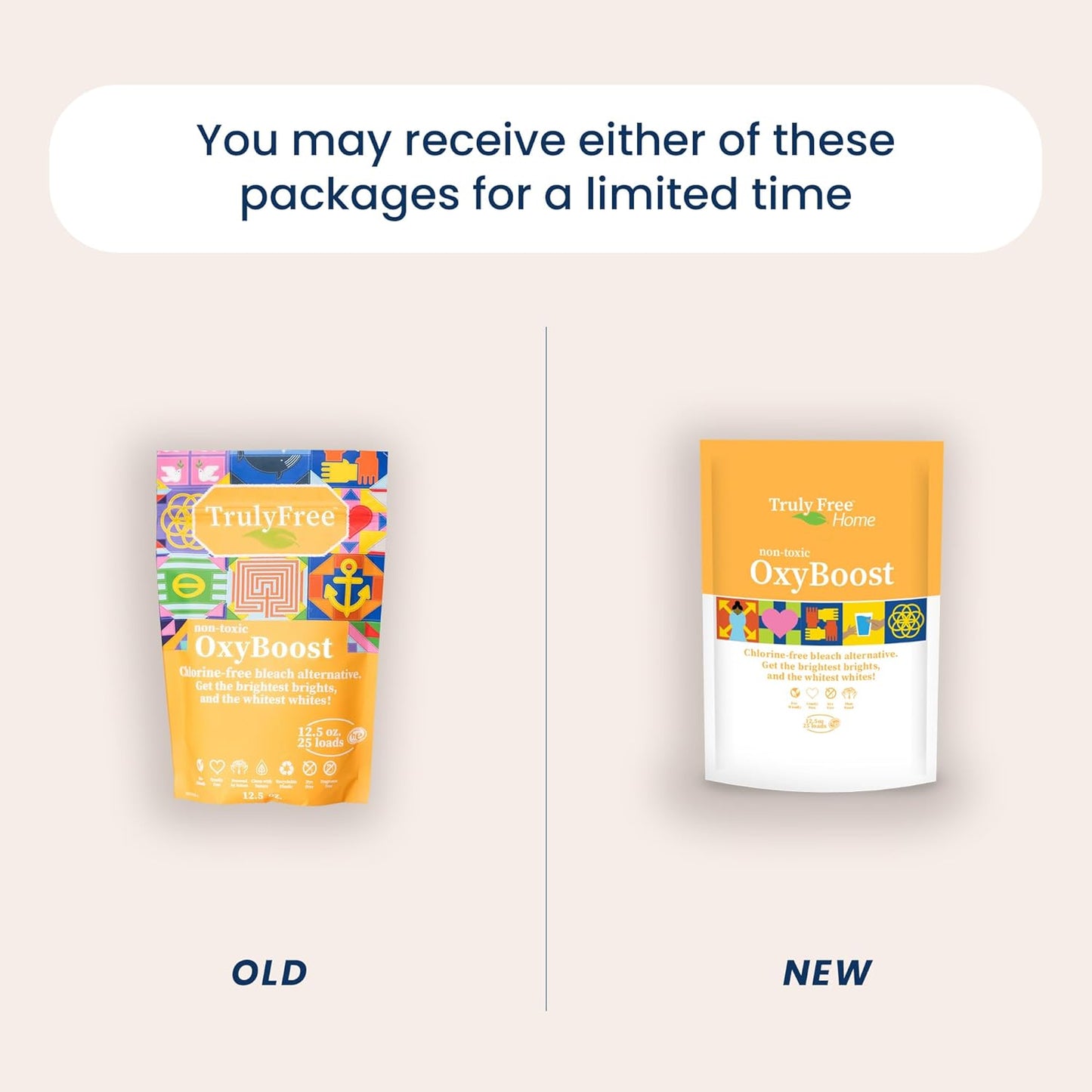 Truly Free OxyBoost - Oxygen Stain Remover Powder for Laundry | Color Safe Stain Remover for Clothes | Chlorine-Free Whitener for Whites & Colors | Oxy Cleaner with Sodium Percarbonate (12.5oz)