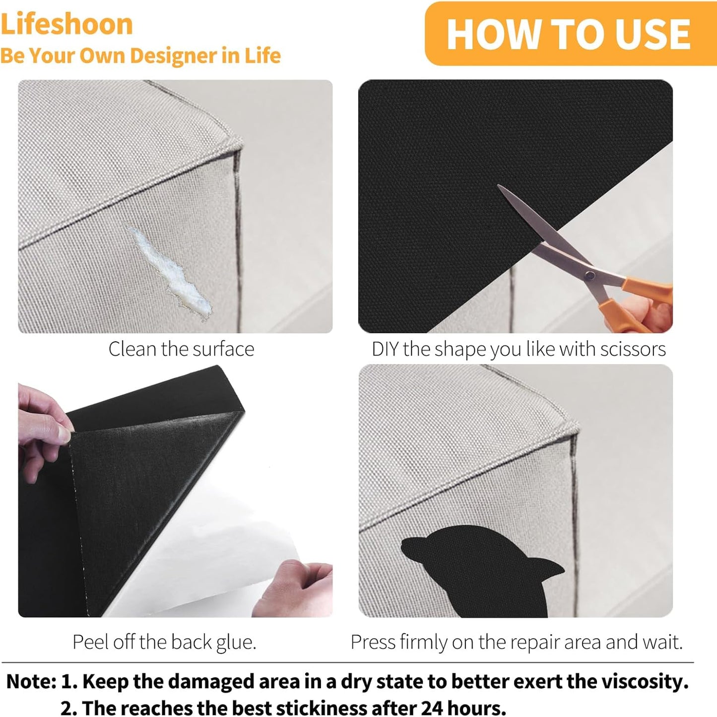 Fabric Repair Patches, 35X79 Inch Canvas Self-Adhesive Fabric Patches Tape Durable, DIY Large Canvas Repair for Sofa, Couches, Furniture, Chair, Clothing （35X79 Inch, Dark Blue）