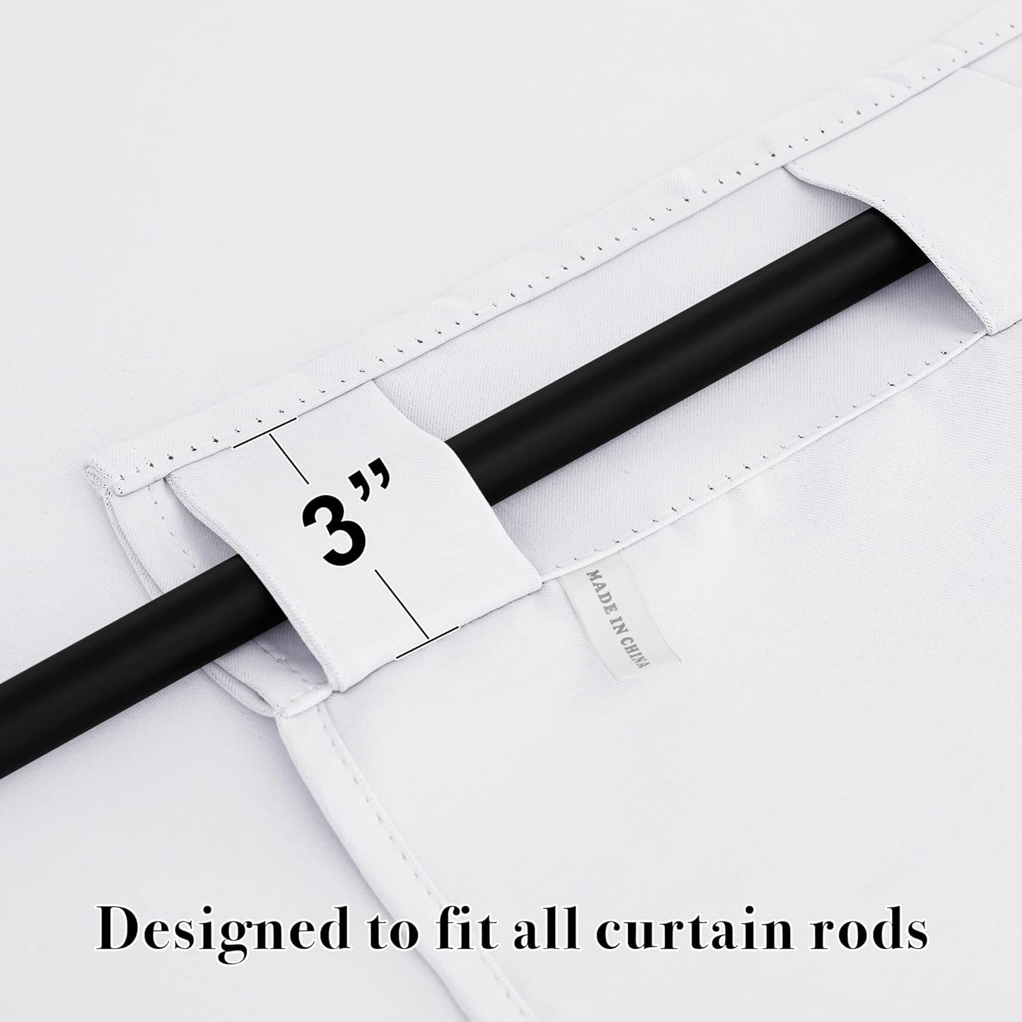 RYB HOME Small Window Curtains - Blackout Insualting Privacy Curtains for Kids Bedroom Kitchen Bathroom Basement Cafe Cabinet Tiers Drapes, 34 Width x 30 Length, 2 Panels, Pure White
