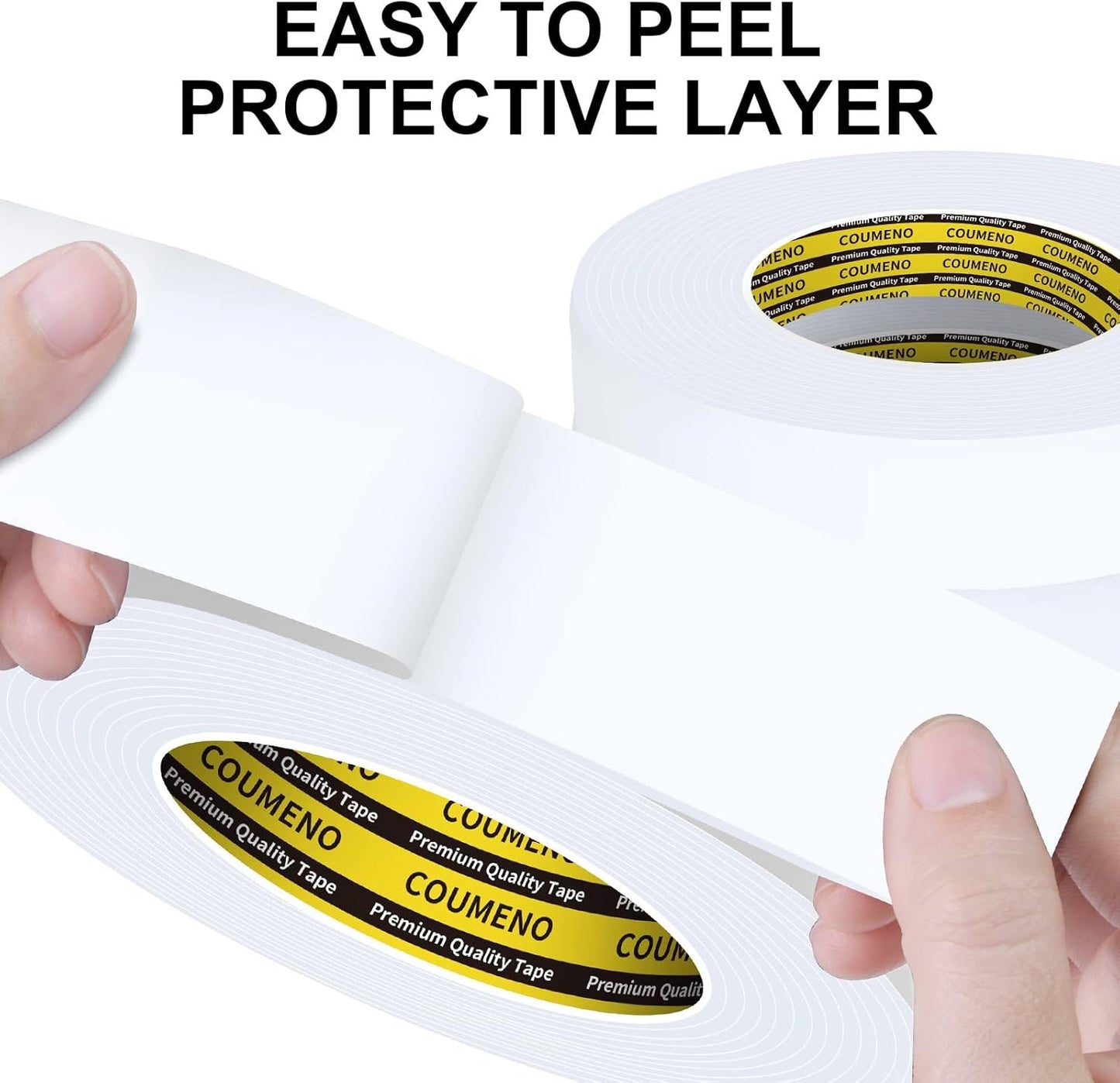 2 Pack Single-Sided Adhesive White Foam Tape, Single-Sided Sealing Strip Foam Pad Sponge Tape Window Weatherproof, Self-Adhesive Insulation Sealing Tape (White) 2inX16.4FT