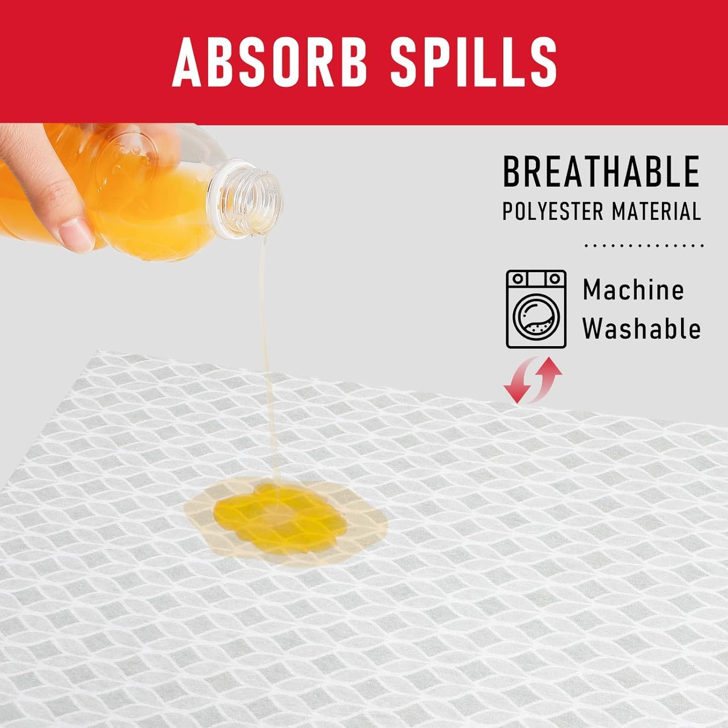 Cooyes Refrigerator Liners 17.7" x 24", Absorbent Strong Grip Fridge Mats Machine Washable, Non-Adhesive Refrigerator Shelf Liner for Fridge Bins & Kitchen Cabinets,